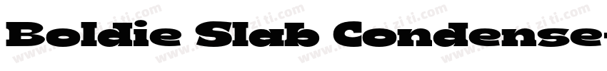 Boldie Slab Condense字体转换